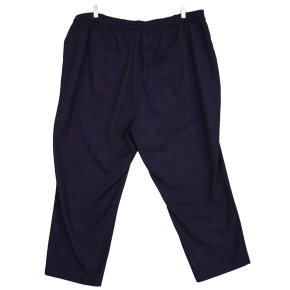 Modcloth Checking On It Trouser Pants Plaid Navy Pink Women's Plus Size 2X - Picture 6 of 15